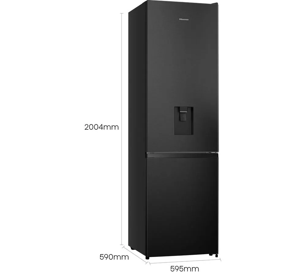 HISENSE RB435N4WFE 60 40 Fridge Freezer - Black Stainless Steel