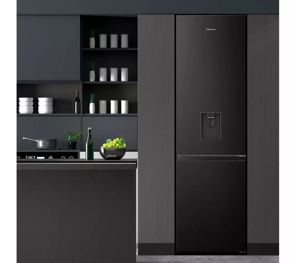 HISENSE RB435N4WFE 60 40 Fridge Freezer - Black Stainless Steel