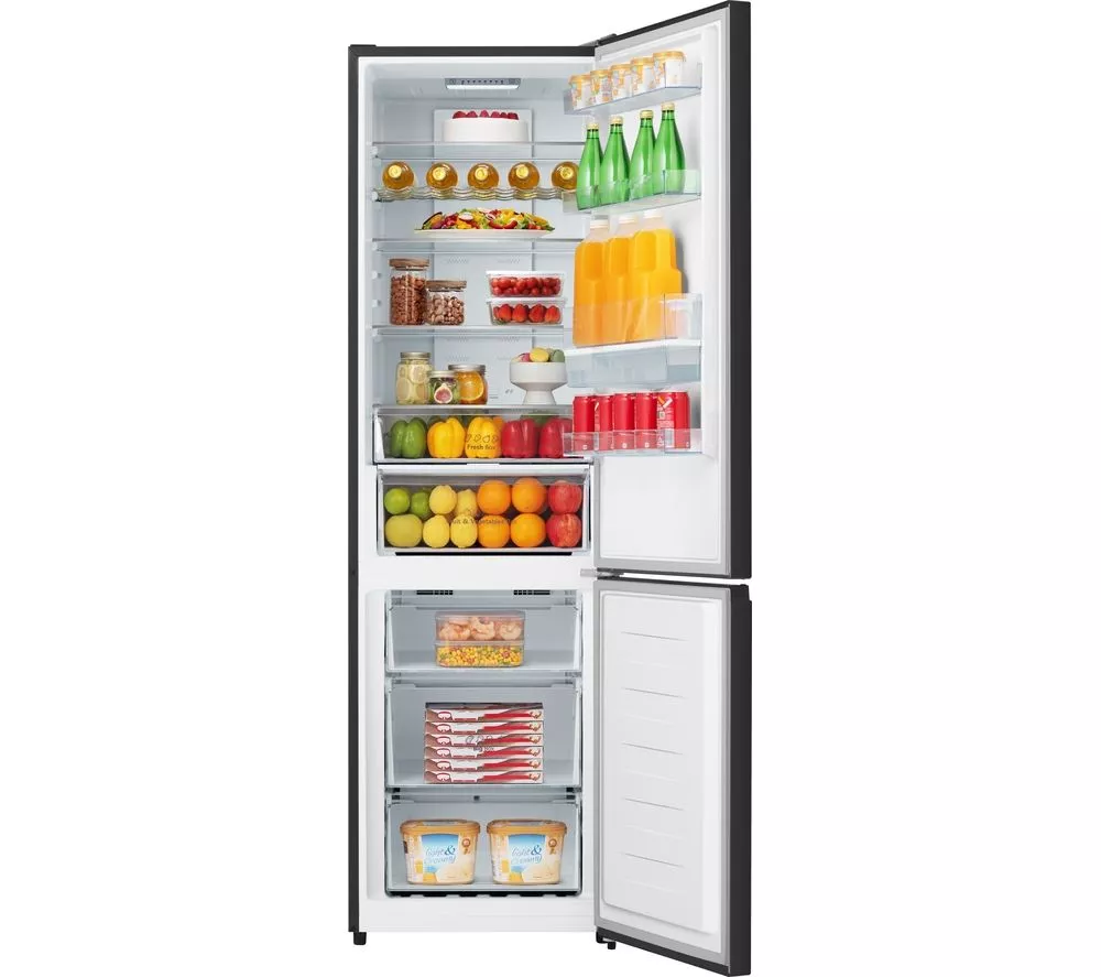 HISENSE RB435N4WFE 60 40 Fridge Freezer - Black Stainless Steel