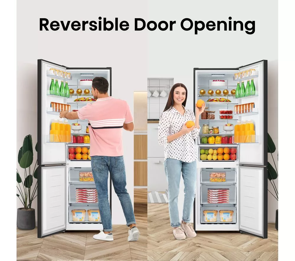 HISENSE RB435N4BFE 60 40 Fridge Freezer - Black Stainless Steel