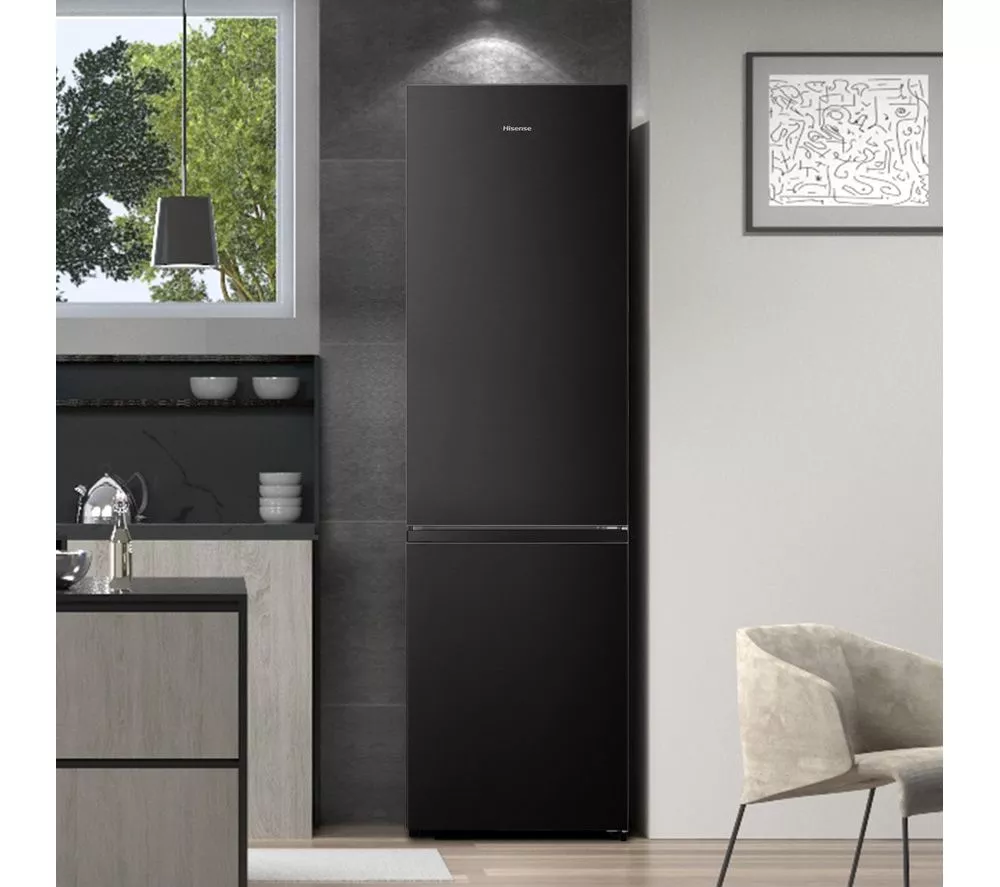 HISENSE RB435N4BFE 60 40 Fridge Freezer - Black Stainless Steel