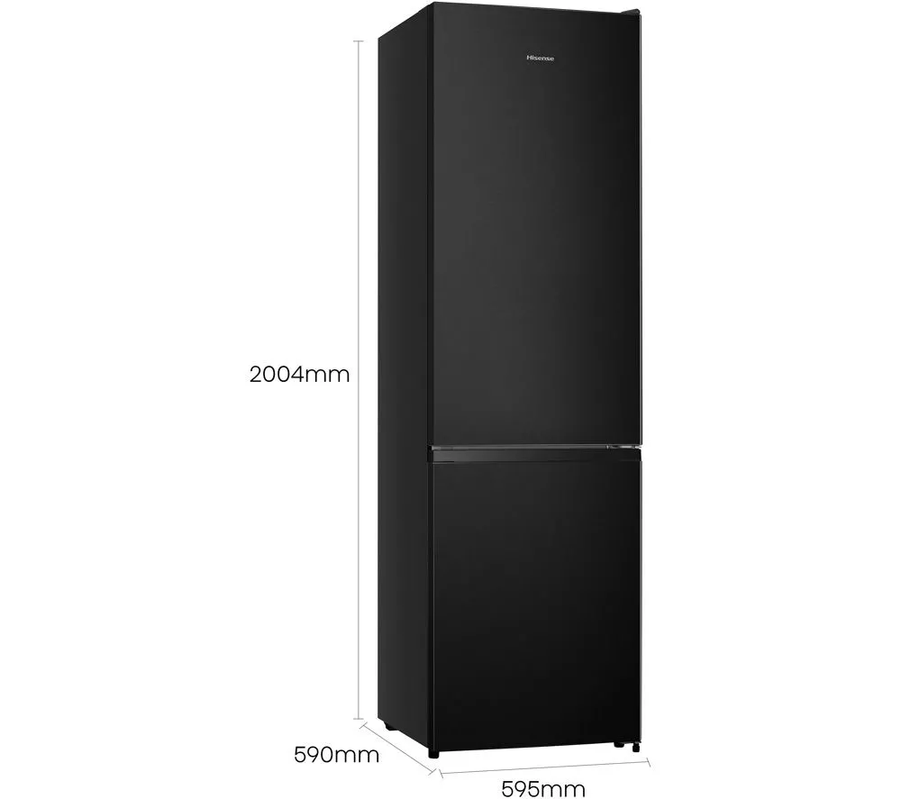 HISENSE RB435N4BFE 60 40 Fridge Freezer - Black Stainless Steel