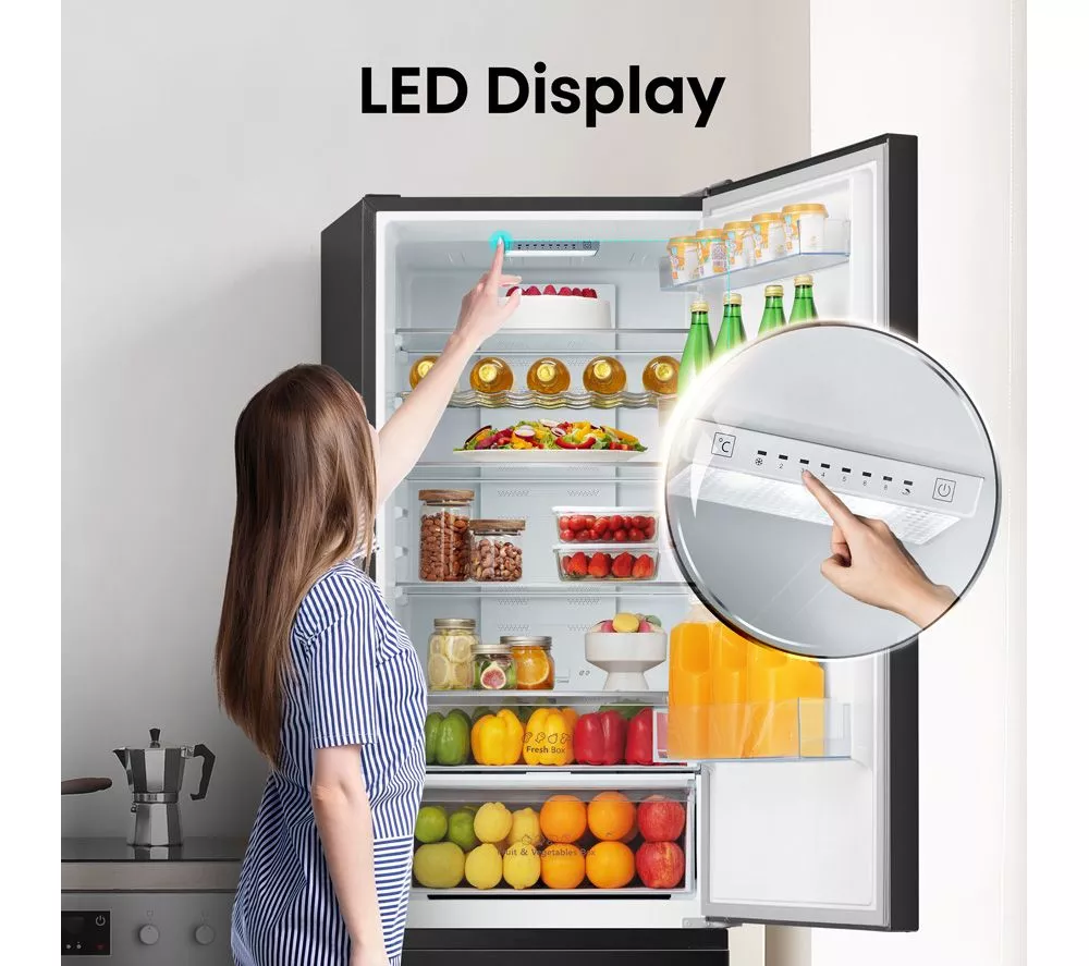 HISENSE RB435N4BFE 60 40 Fridge Freezer - Black Stainless Steel