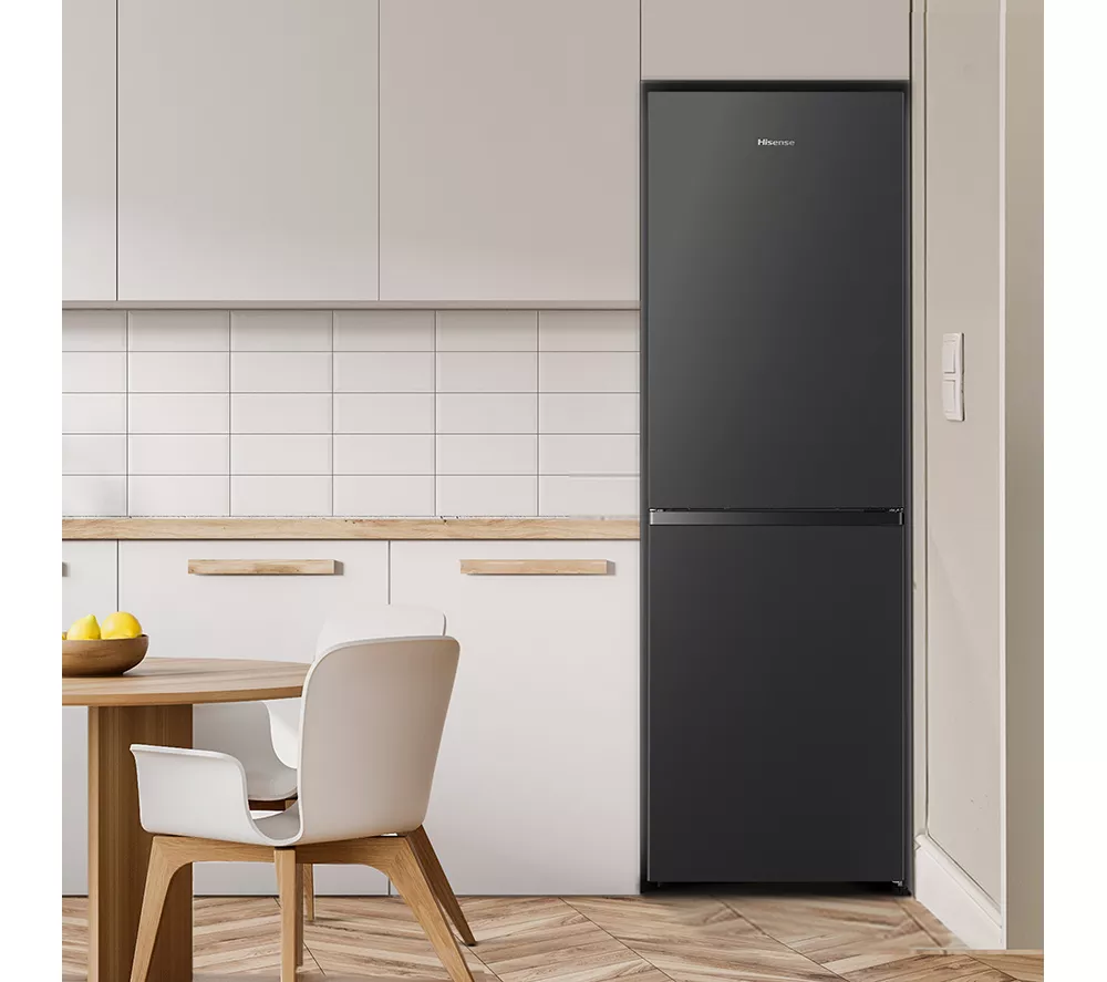 HISENSE RB327N4BBE 50 50 Fridge Freezer - Black & Steel