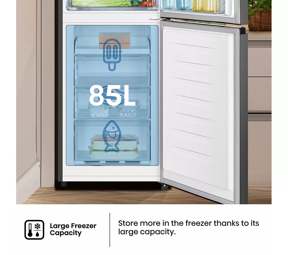 HISENSE RB327N4BBE 50 50 Fridge Freezer - Black & Steel