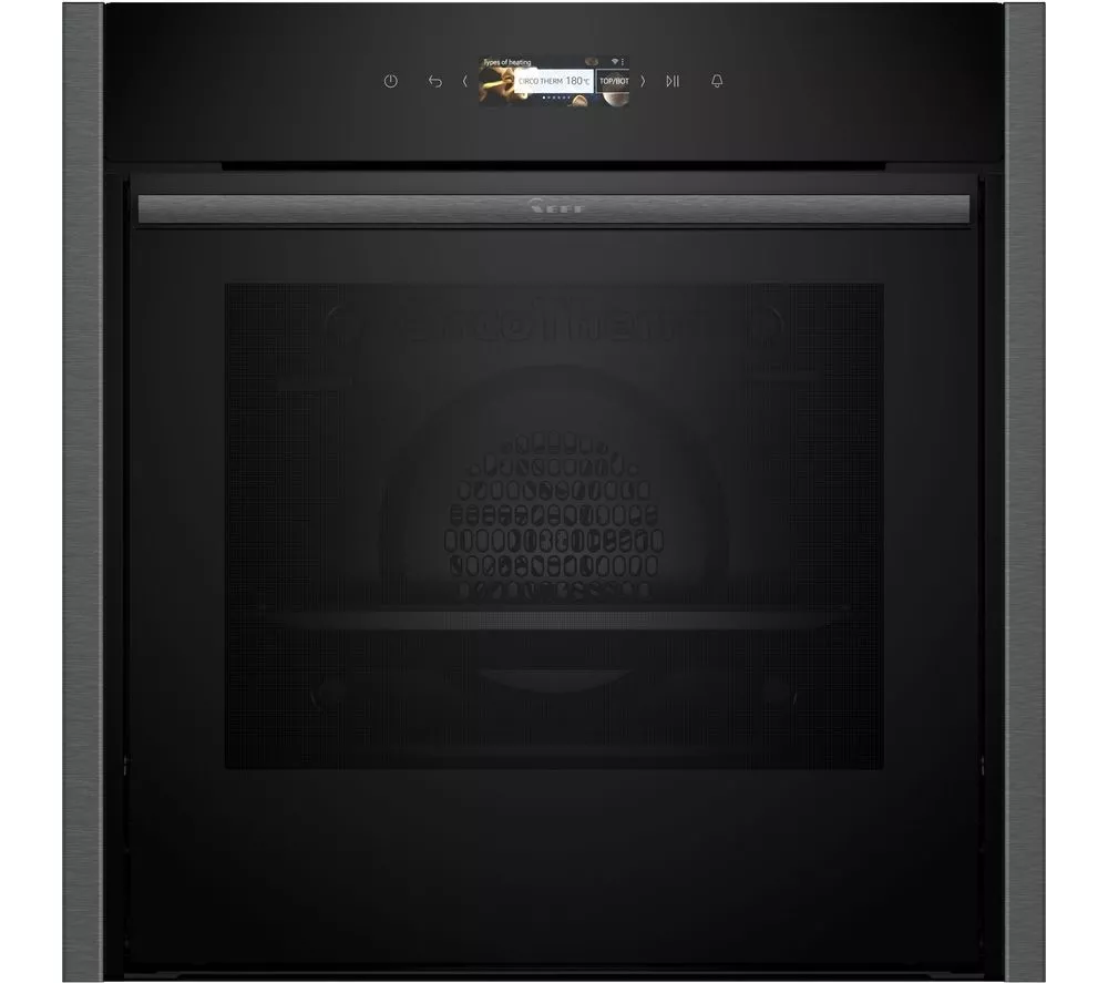 NEFF N70 Slide&Hide B54CR71G0B Electric Pyrolytic Smart Oven - Graphite
