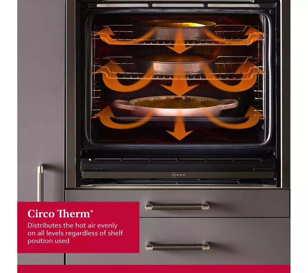 NEFF N70 Slide&Hide B54CR71G0B Electric Pyrolytic Smart Oven - Graphite