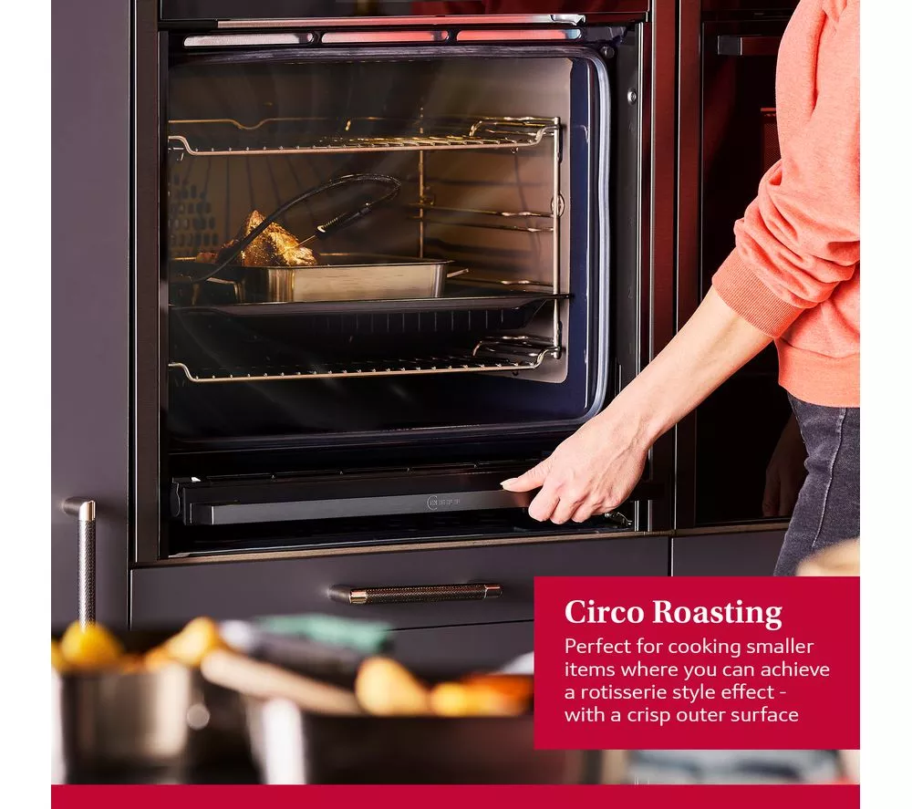 NEFF N70 Slide&Hide B54CR71G0B Electric Pyrolytic Smart Oven - Graphite