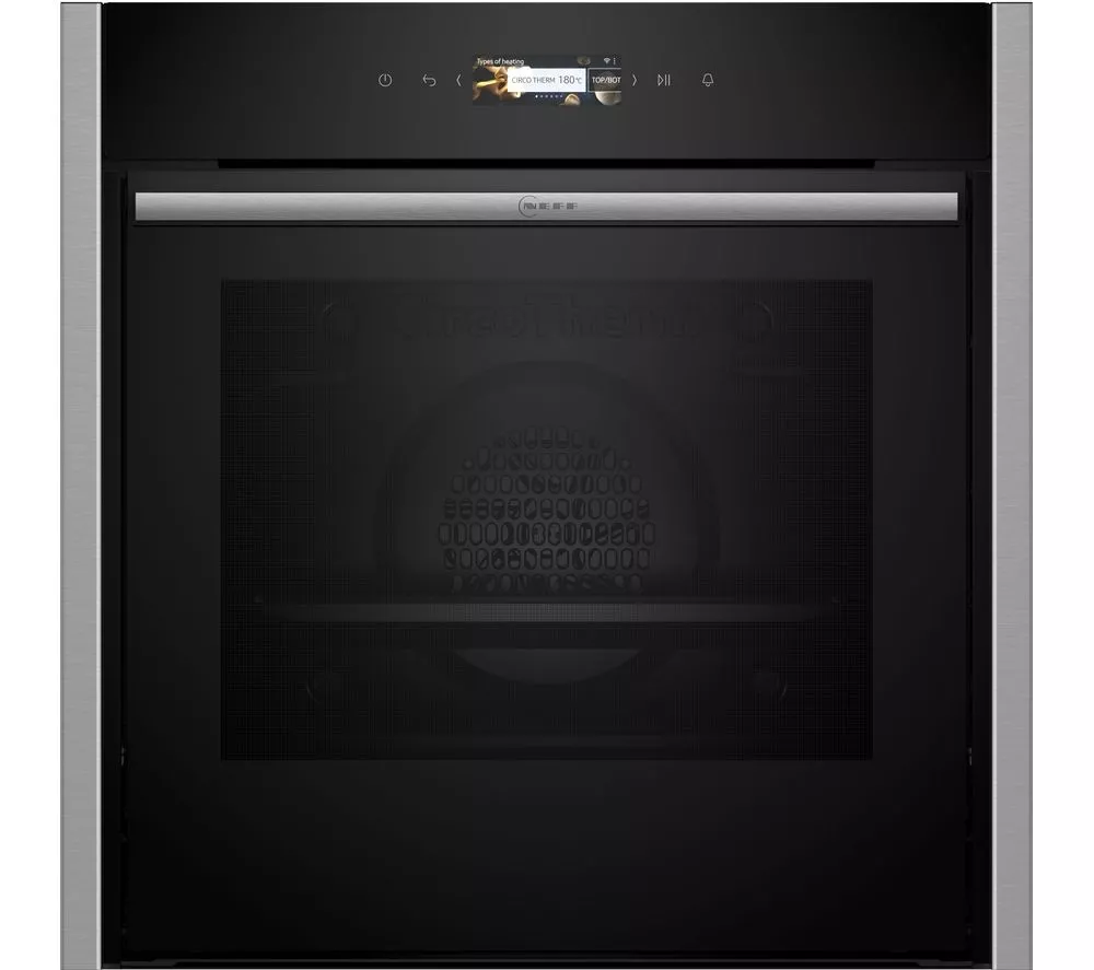 NEFF N70 Slide&Hide B54CR71N0B Electric Pyrolytic Smart Oven - Stainless Steel