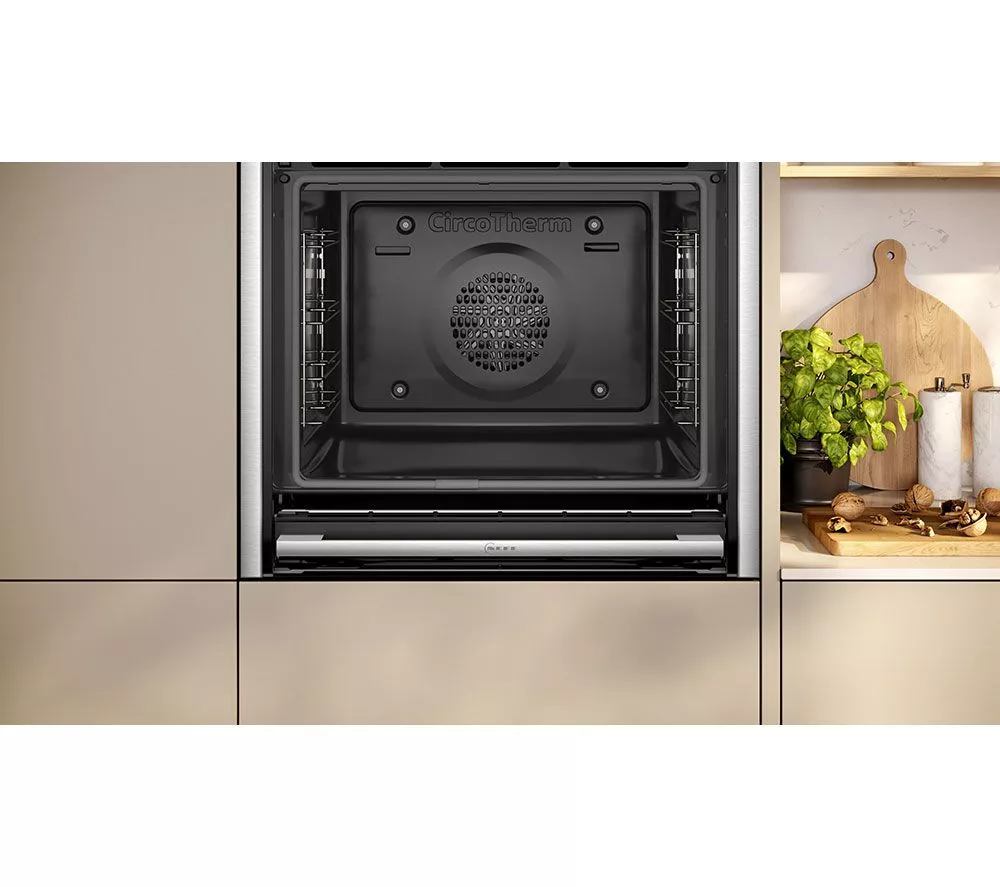 NEFF N70 Slide&Hide B54CR71N0B Electric Pyrolytic Smart Oven - Stainless Steel