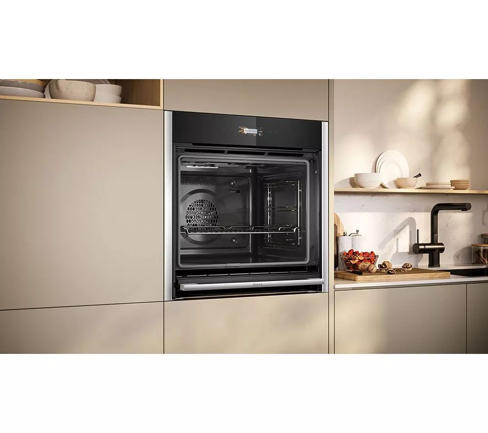 NEFF N70 Slide&Hide B54CR71N0B Electric Pyrolytic Smart Oven - Stainless Steel