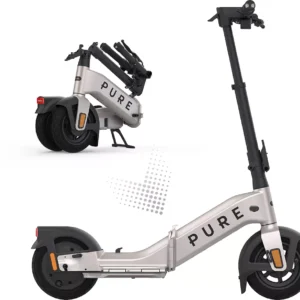 PURE ELECTRIC Pure Advance Electric Folding Scooter - Light Grey