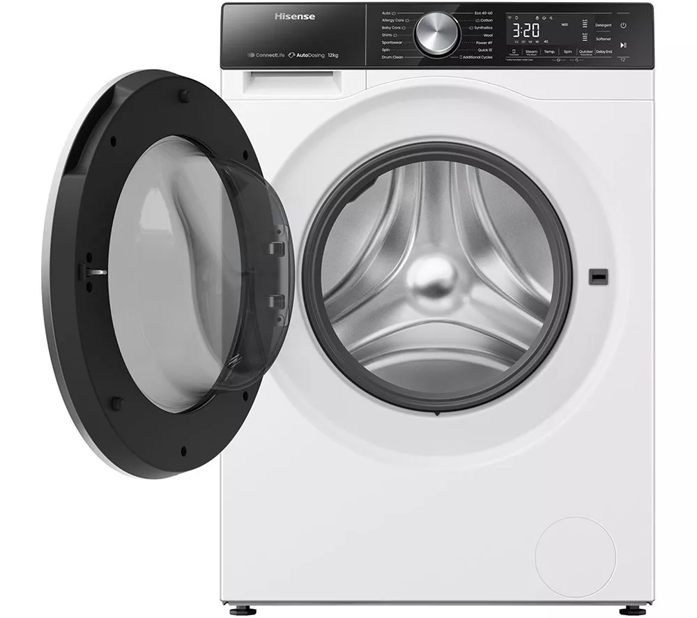 HISENSE 5S Series Auto Dosing WF5S1245BW WiFi-enabled 12 kg 1400 Spin Washing Machine - White