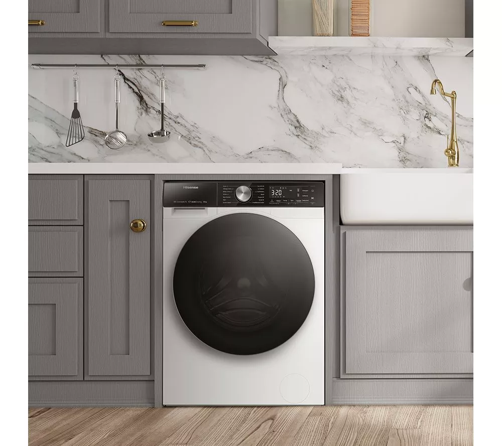 HISENSE 5S Series Auto Dosing WF5S1245BW WiFi-enabled 12 kg 1400 Spin Washing Machine - White