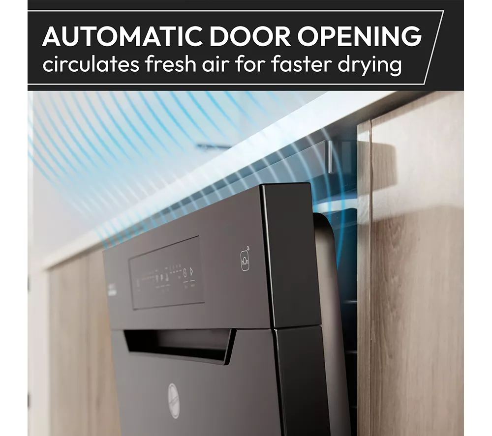 HOOVER H-Dish 700 H6F6B4S1PXUK-80 Full-size WiFi-enabled Dishwasher - Grey