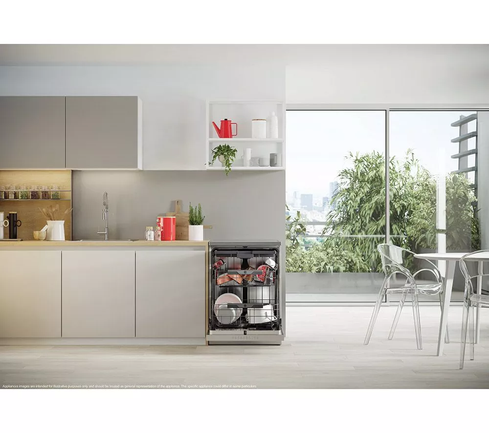 HOOVER H-Dish 700 H6F6B4S1PXUK-80 Full-size WiFi-enabled Dishwasher - Grey