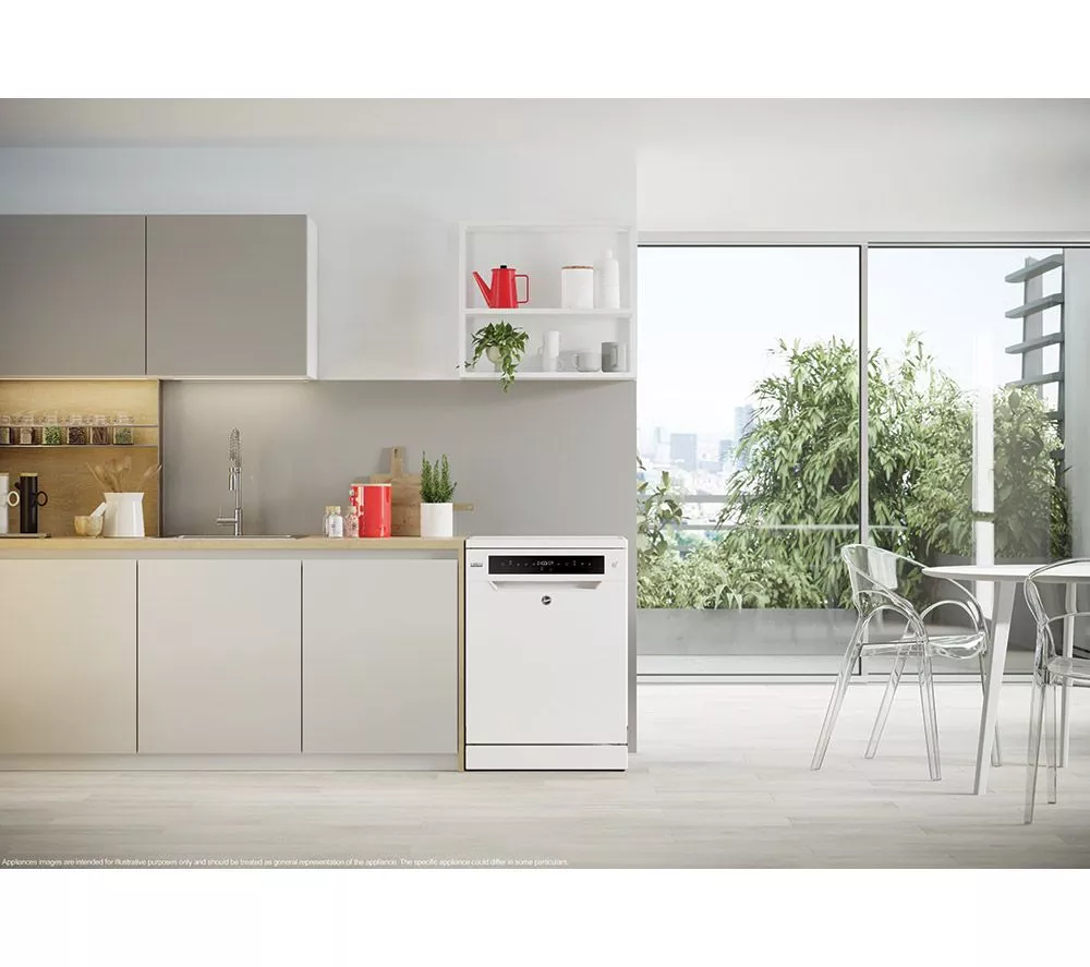 HOOVER H-Dish 600 H6F 6B4S1PWUK-80 Full-size WiFi-enabled Dishwasher - White