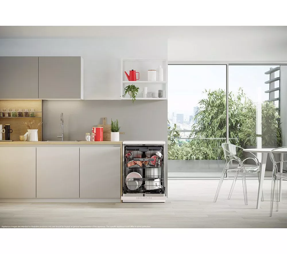 HOOVER H-Dish 600 H6F 6B4S1PWUK-80 Full-size WiFi-enabled Dishwasher - White