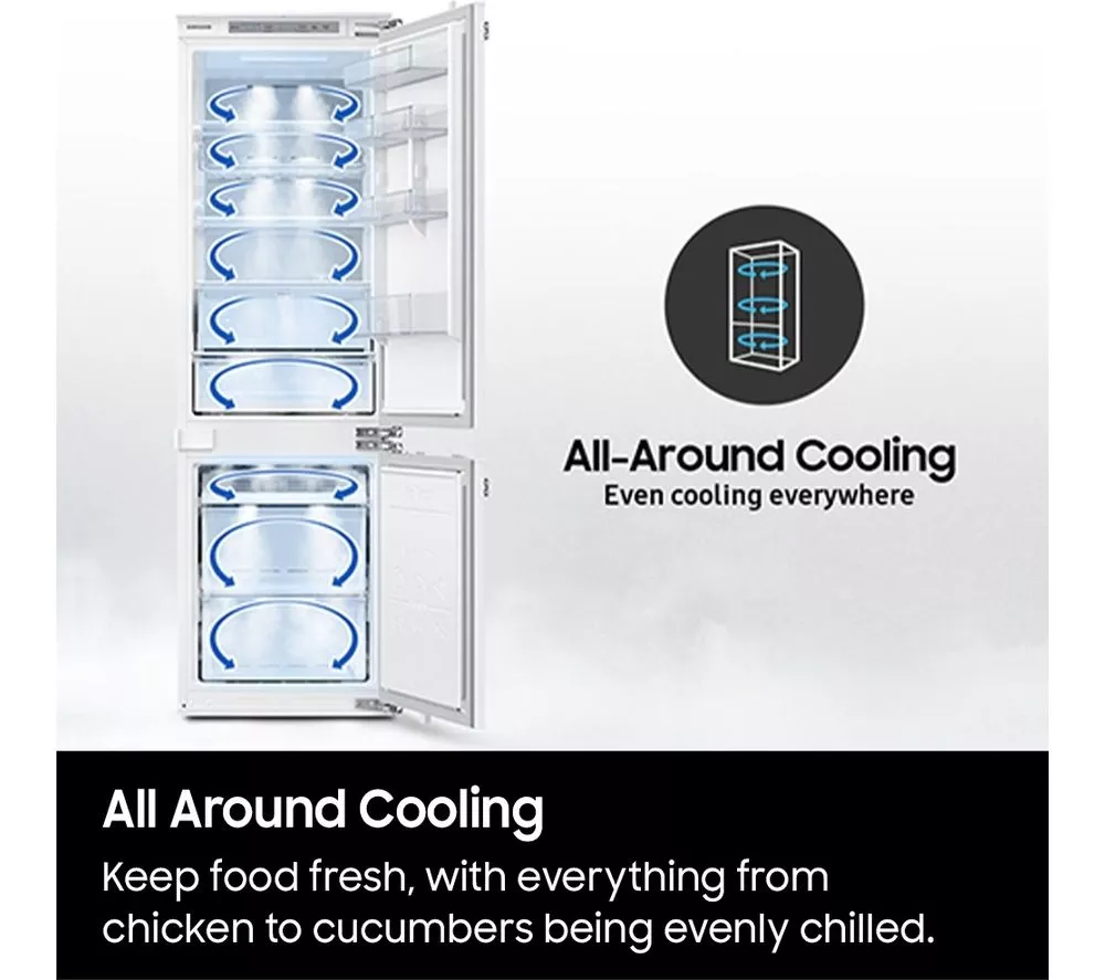 SAMSUNG Series 8 SpaceMax RB38C602EWW EU Smart 70 30 Fridge Freezer - White