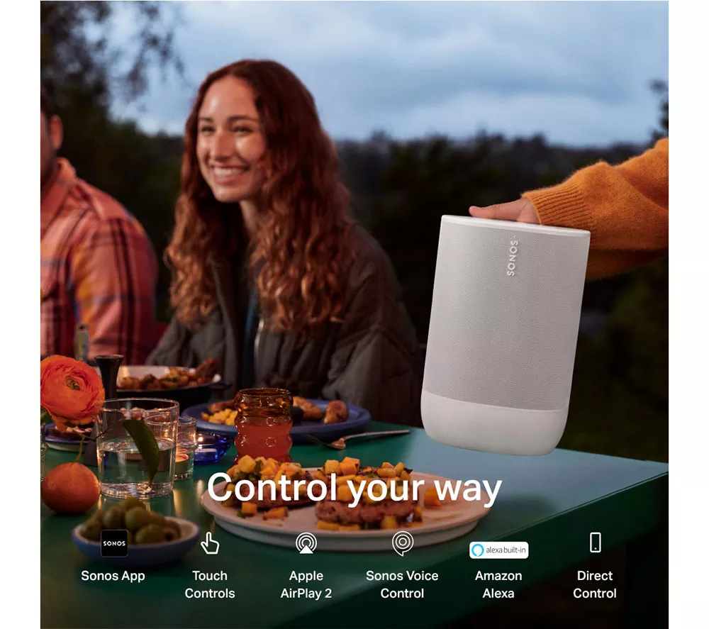 SONOS Move 2 Portable Wireless Multi-room Speaker with Amazon Alexa - Black