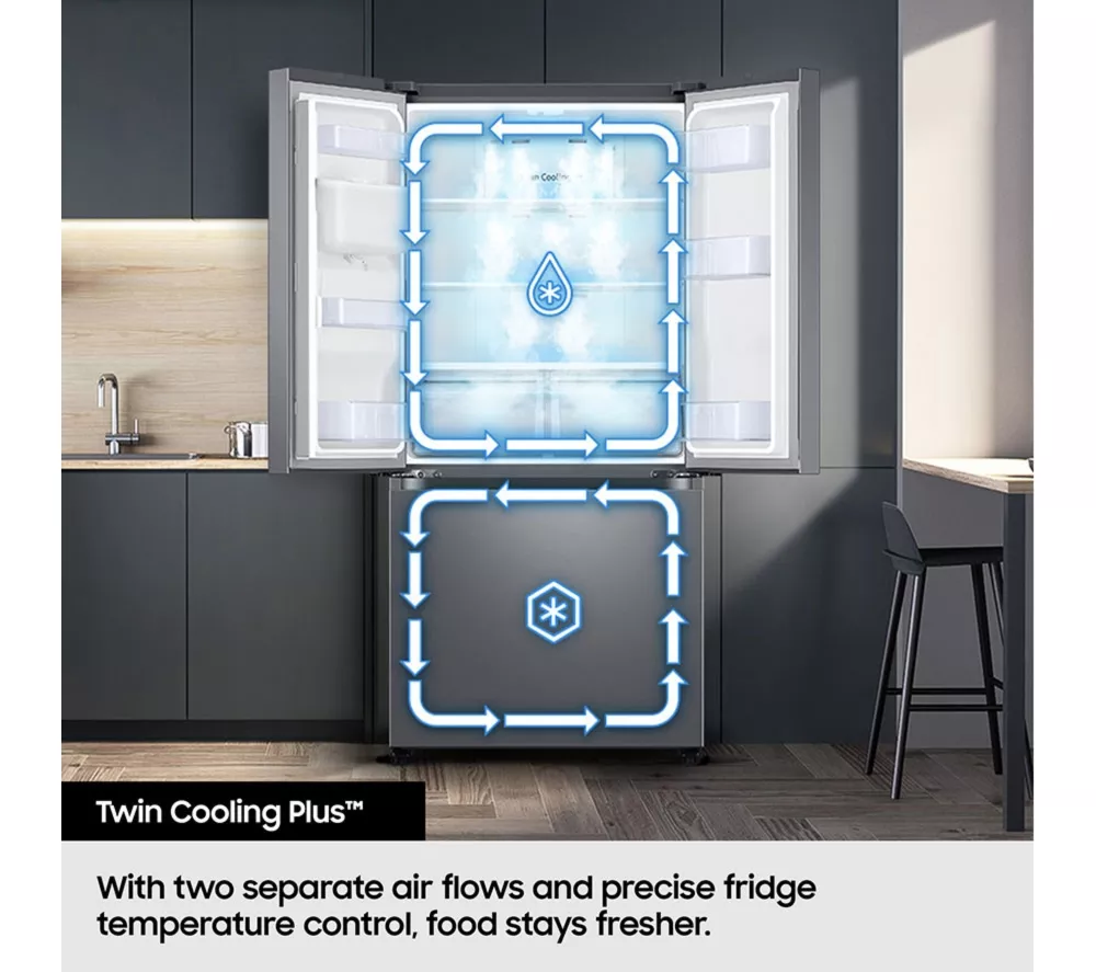 SAMSUNG Series 7 RF50C532EB1 EU Smart Fridge Freezer - Matte Stainless