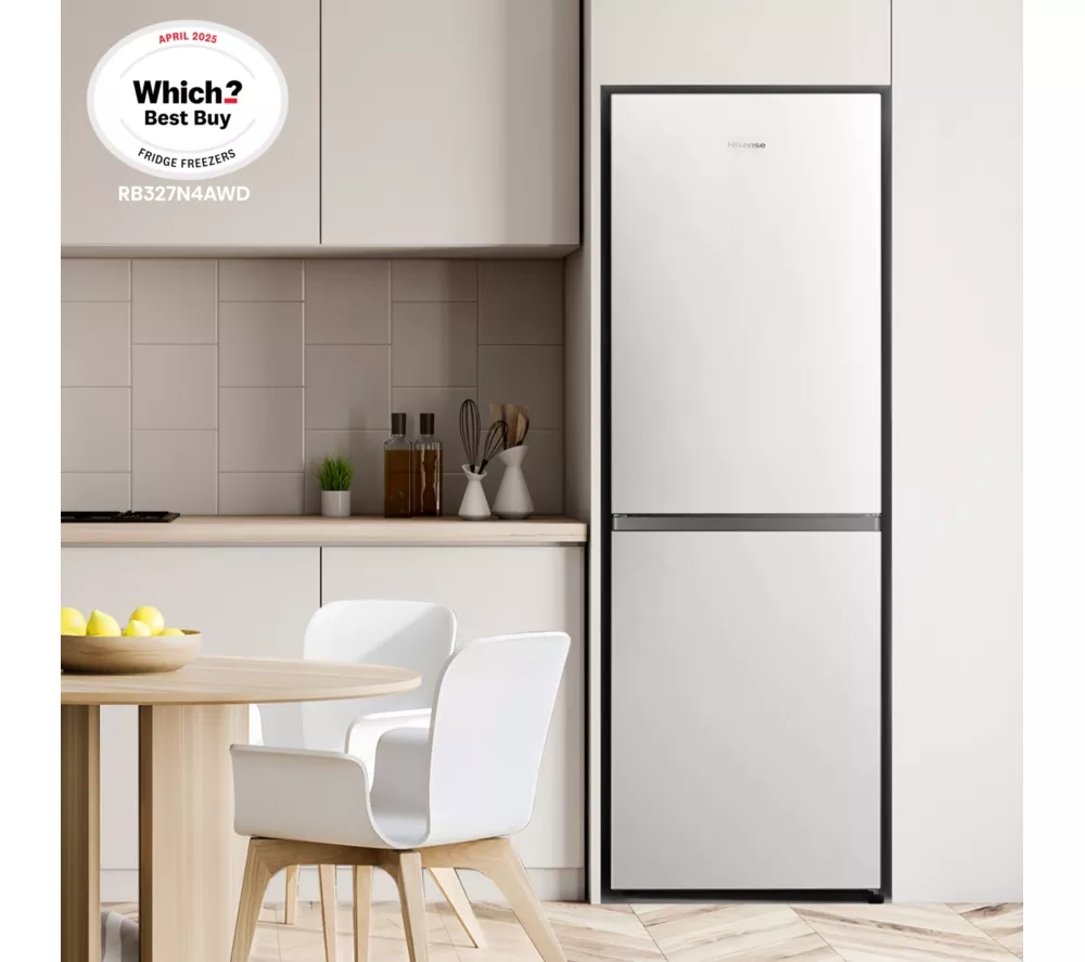 HISENSE RB327N4AWD 50 50 Fridge Freezer - White