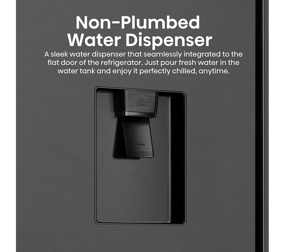 HISENSE PureFlat RF749N4SWFE Fridge Freezer - Black Stainless Steel