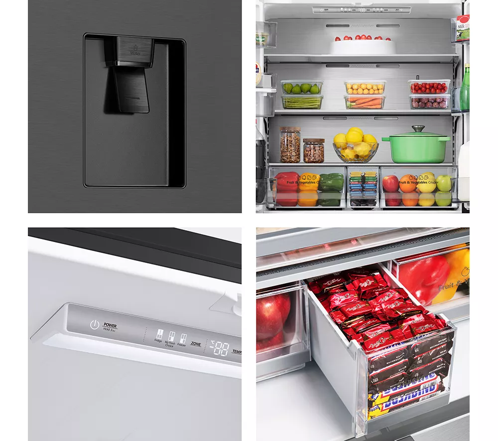 HISENSE PureFlat RF749N4SWFE Fridge Freezer - Black Stainless Steel
