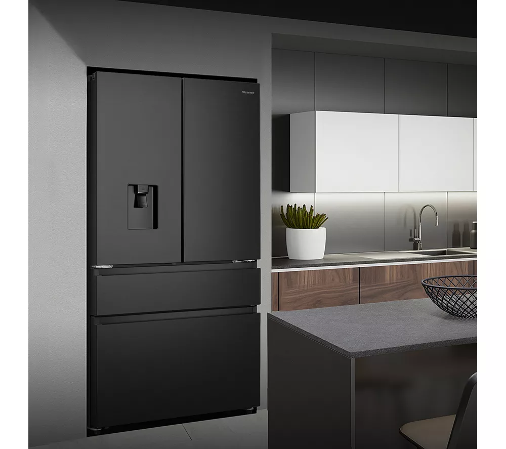 HISENSE PureFlat RF749N4SWFE Fridge Freezer - Black Stainless Steel