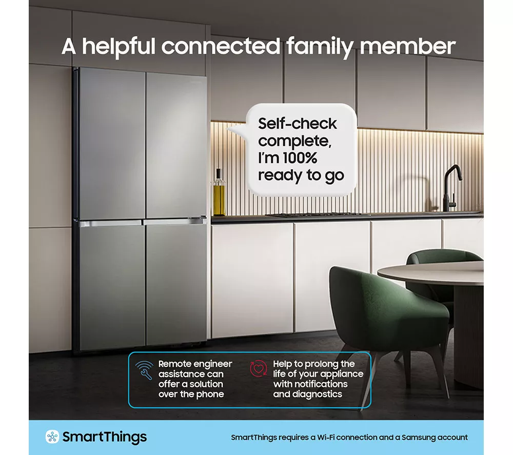 SAMSUNG Twin Cooling Plus RF48A401EM9 EU Fridge Freezer - Gentle Silver Matt