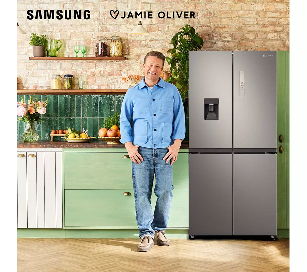 SAMSUNG Twin Cooling Plus RF48A401EM9 EU Fridge Freezer - Gentle Silver Matt