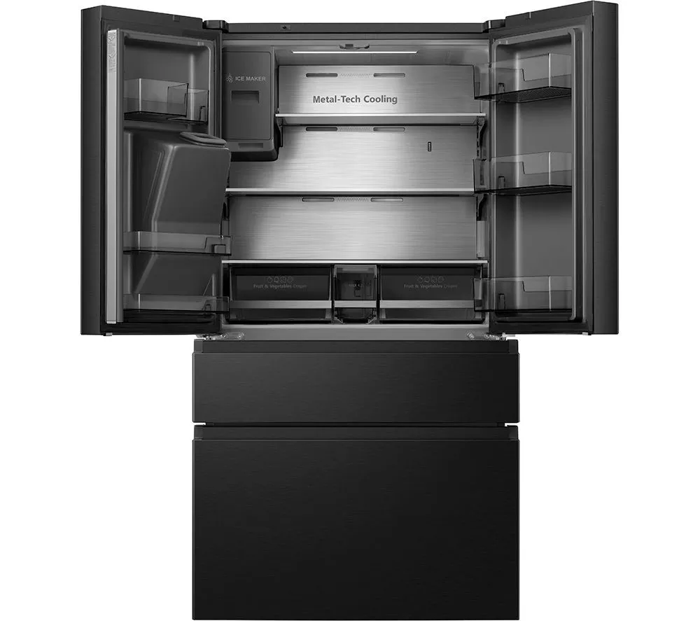 HISENSE PureFlat RF728N4SBFE Smart Fridge Freezer - Black Stainless Steel