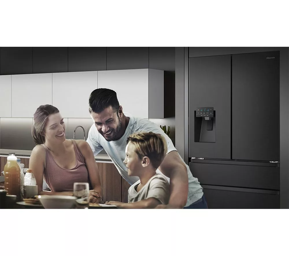 HISENSE PureFlat RF728N4SBFE Smart Fridge Freezer - Black Stainless Steel