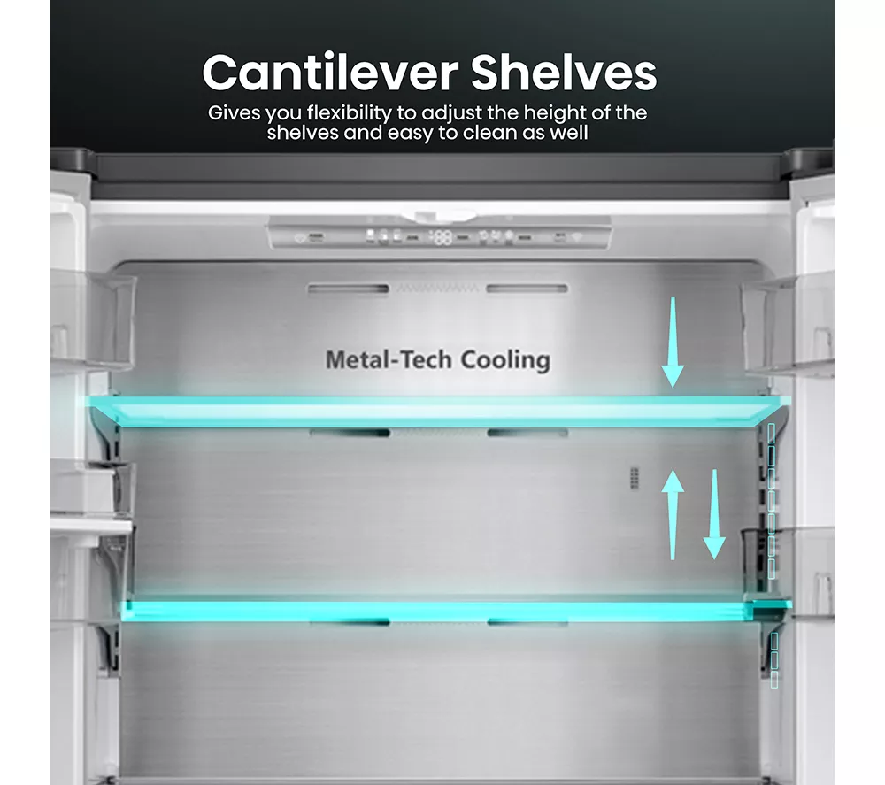 HISENSE PureFlat RQ758N4SWSE Smart Fridge Freezer - Stainless Steel