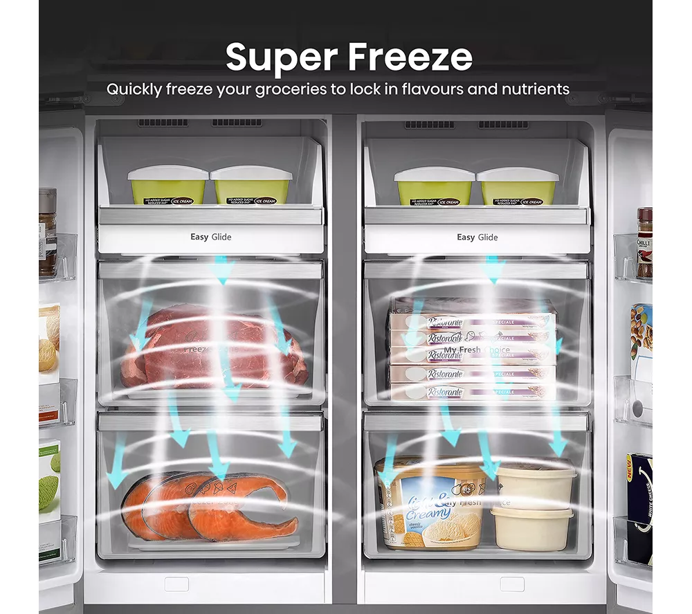 HISENSE PureFlat RQ758N4SWSE Smart Fridge Freezer - Stainless Steel