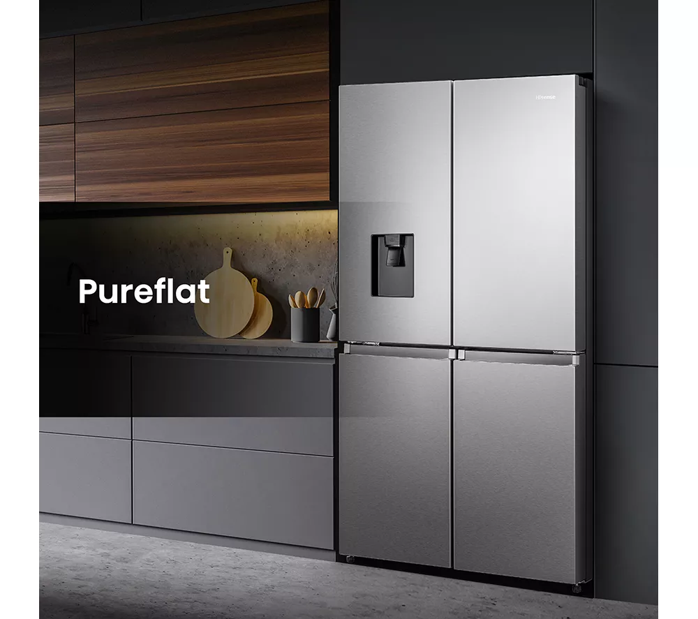 HISENSE PureFlat RQ758N4SWSE Smart Fridge Freezer - Stainless Steel