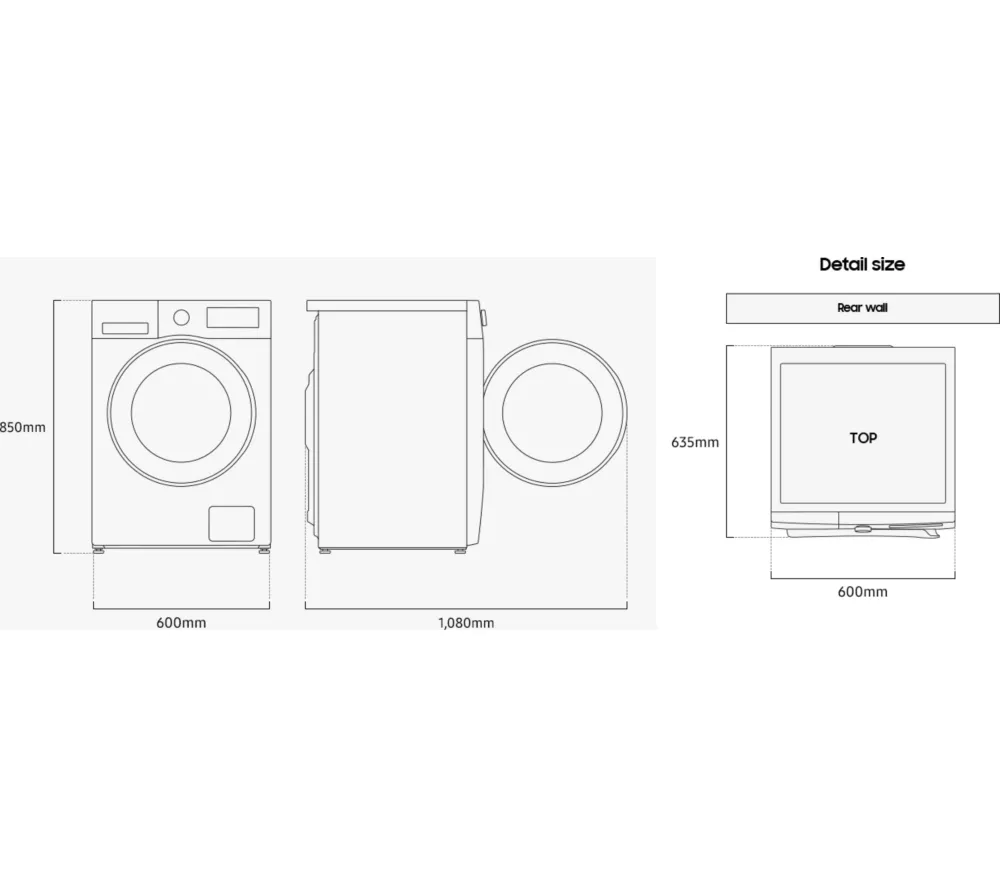 SAMSUNG Series 5 SpaceMax WW11DG5B25AEEU WiFi-enabled 11 kg 1400 Spin Washing Machine - White