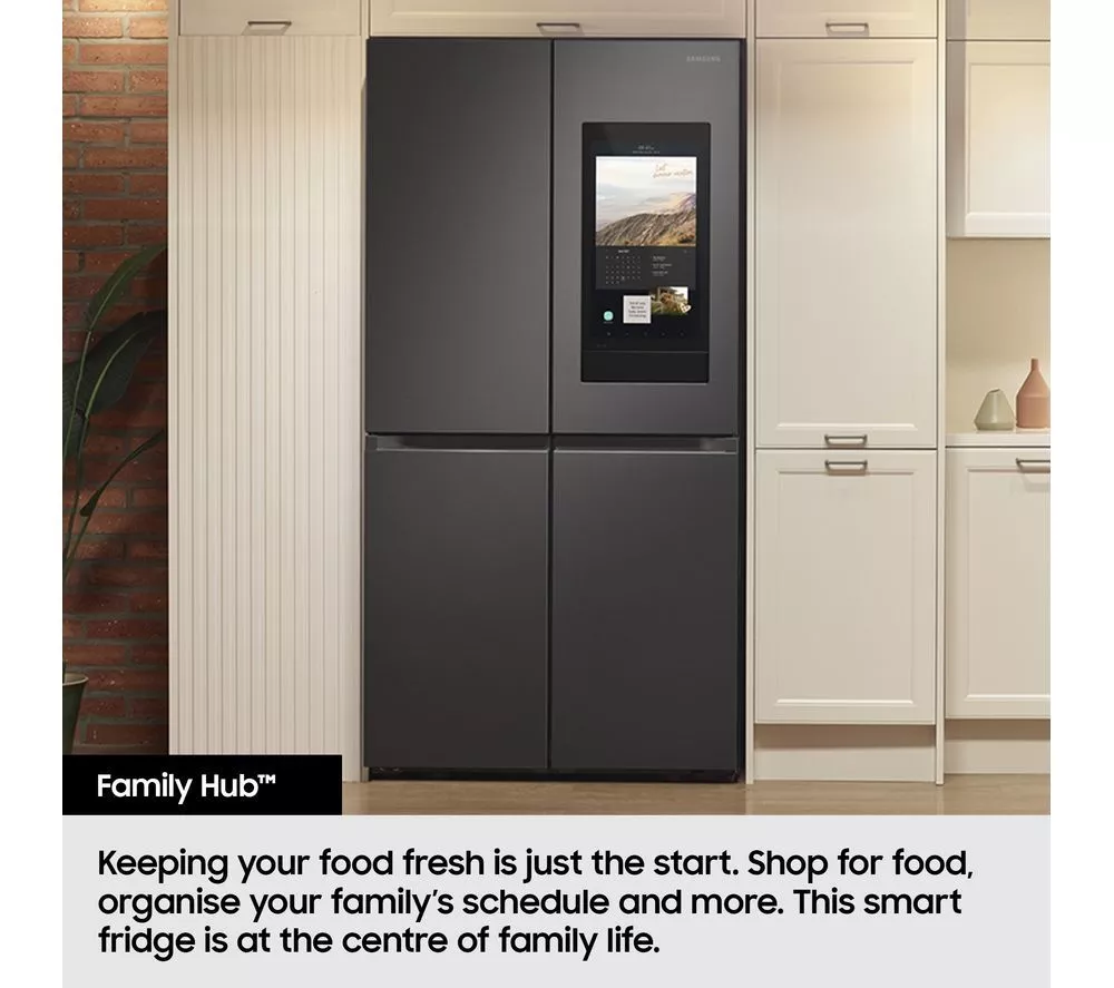 SAMSUNG Family Hub with AI Vision RF65DG9H0EB1EU Smart Fridge Freezer - Black