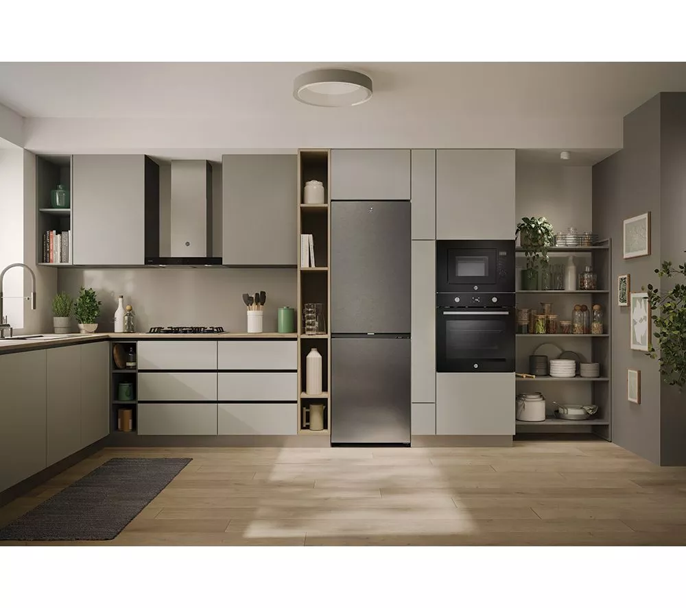 HOOVER HONCQ2T618EXK 60 40 Fridge Freezer - Silver