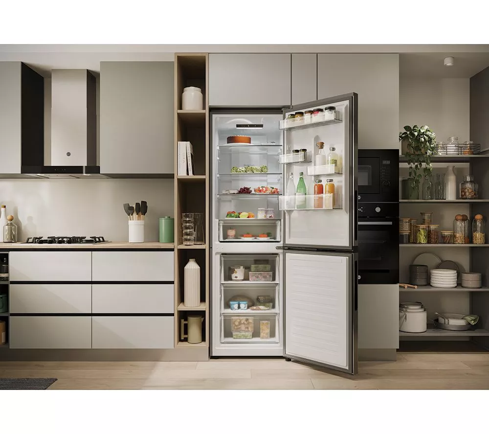 HOOVER HONCQ2T618EXK 60 40 Fridge Freezer - Silver