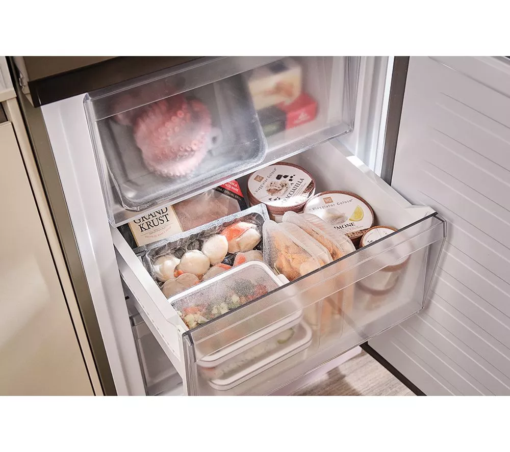 HOOVER HONCQ2T618EXK 60 40 Fridge Freezer - Silver