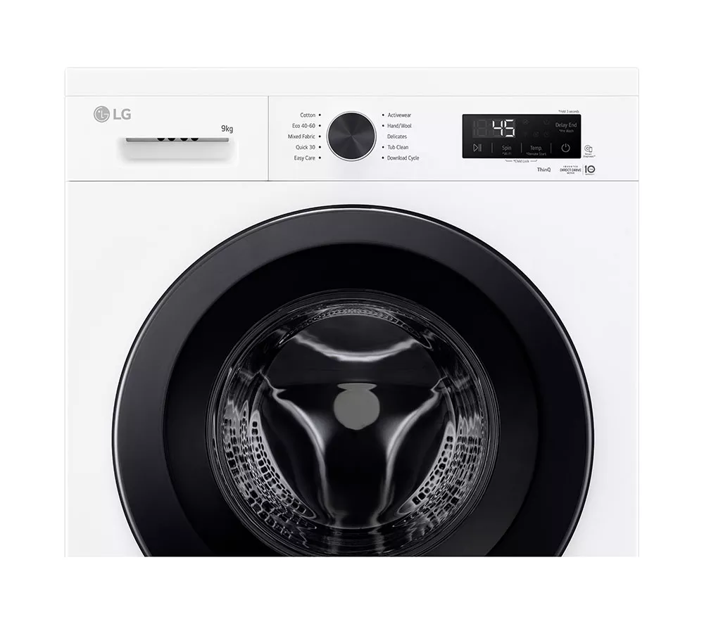 LG X10 Series Direct Drive F4X1009NWK WiFi-enabled 9 kg 1400 Spin Washing Machine - White