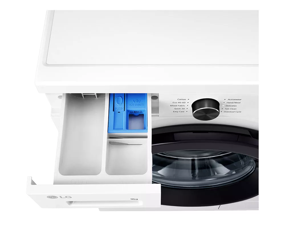 LG X10 Series Direct Drive F4X1009NWK WiFi-enabled 9 kg 1400 Spin Washing Machine - White