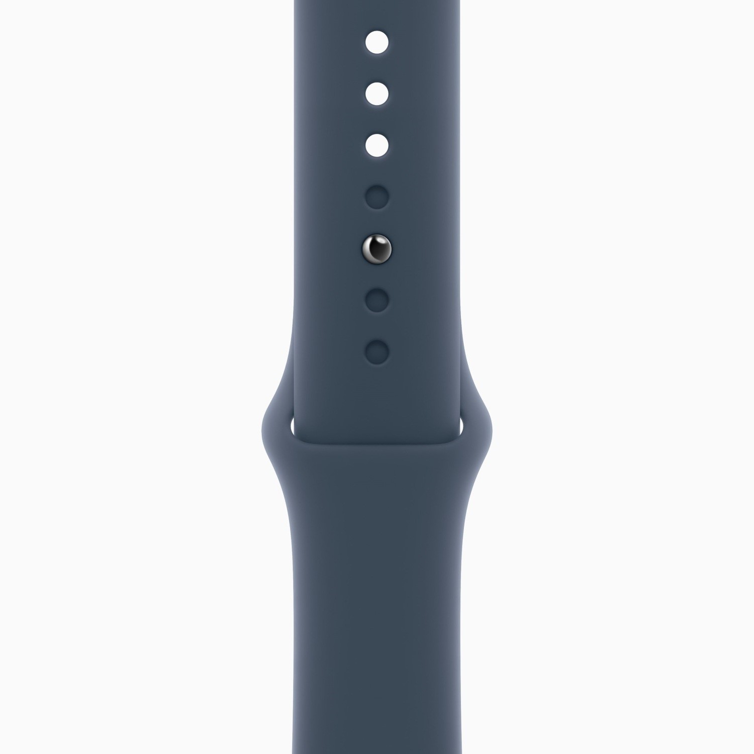 APPLE Watch Series 9 Cellular - 41 mm Silver Stainless Steel Case with Storm Blue Sports Band S M