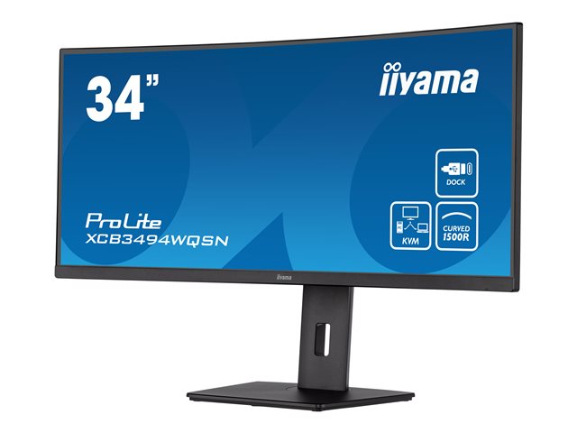 IIYAMA ProLite XCB3494WQSN-B5 Wide Quad HD 34" VA LCD Curved Monitor - Black