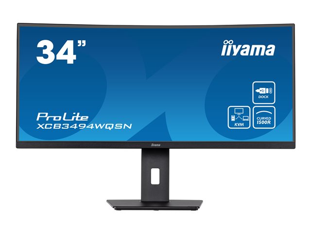 IIYAMA ProLite XCB3494WQSN-B5 Wide Quad HD 34" VA LCD Curved Monitor - Black