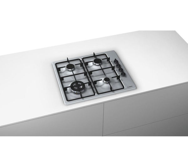 BOSCH PBH6B5B60 58 cm Gas Hob - Stainless Steel