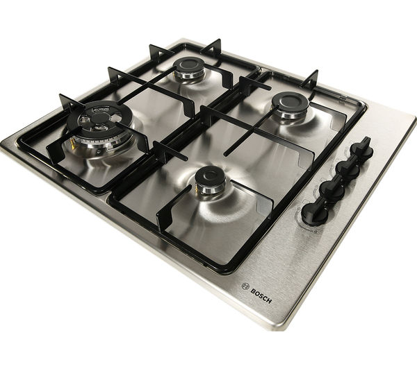 BOSCH PBH6B5B60 58 cm Gas Hob - Stainless Steel