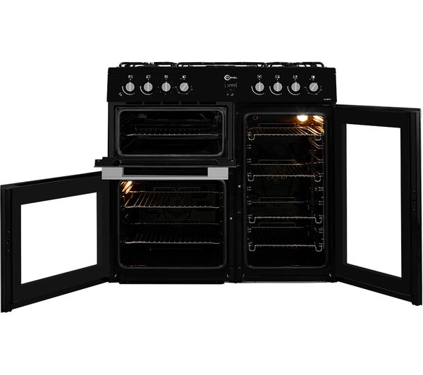 FLAVEL MLN9FRK 90 cm Dual Fuel Range Cooker - Black