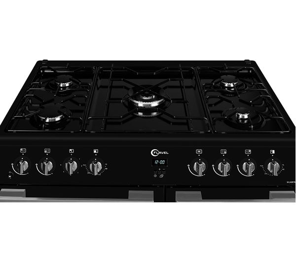 FLAVEL MLN9FRK 90 cm Dual Fuel Range Cooker - Black